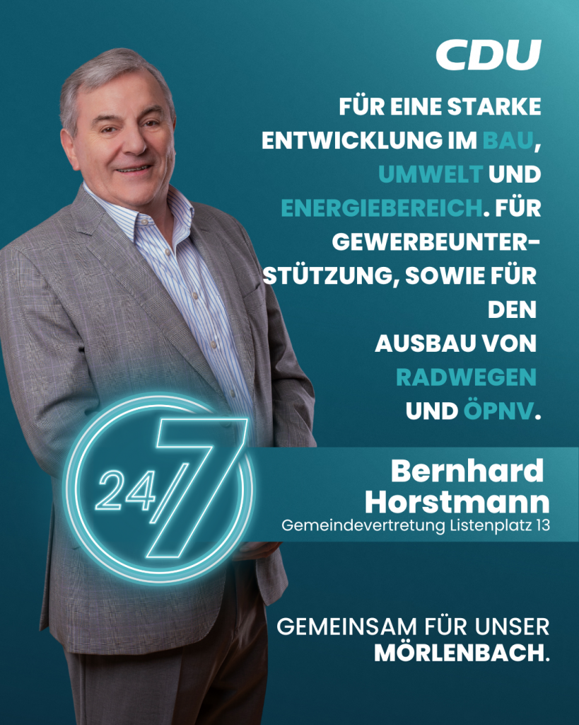 Gemeindevertretung Mörlenbach Listenplatz 13 - Bernhard Horstmann