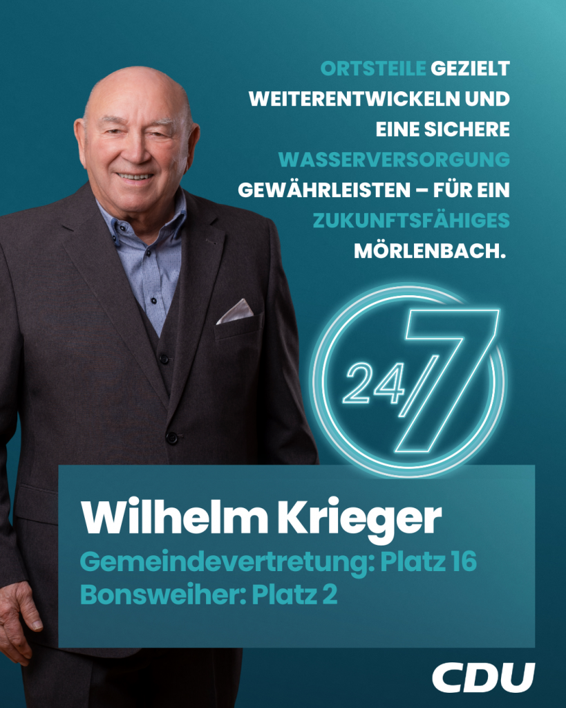 Gemeindevertretung Mörlenbach Listenplatz 16 - Wilhelm Krieger