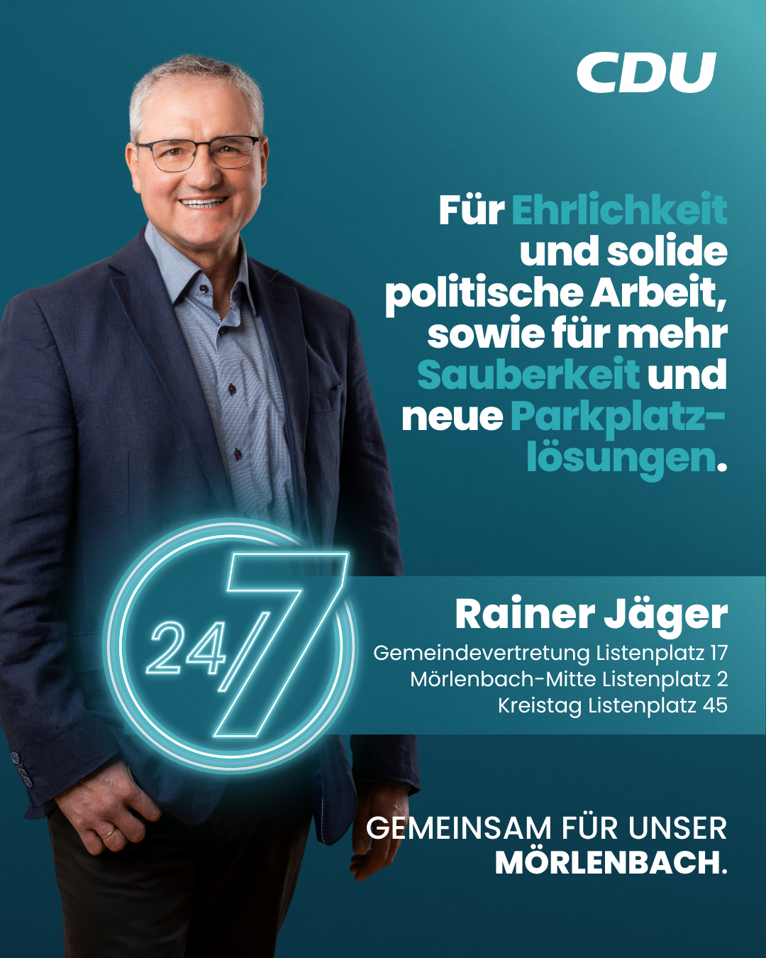 Gemeindevertretung Mörlenbach Listenplatz 17 - Rainer Jäger