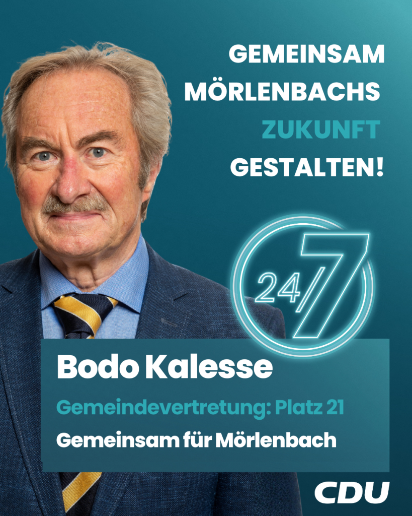 Gemeindevertretung Mörlenbach Listenplatz 21 - Bodo Kalesse