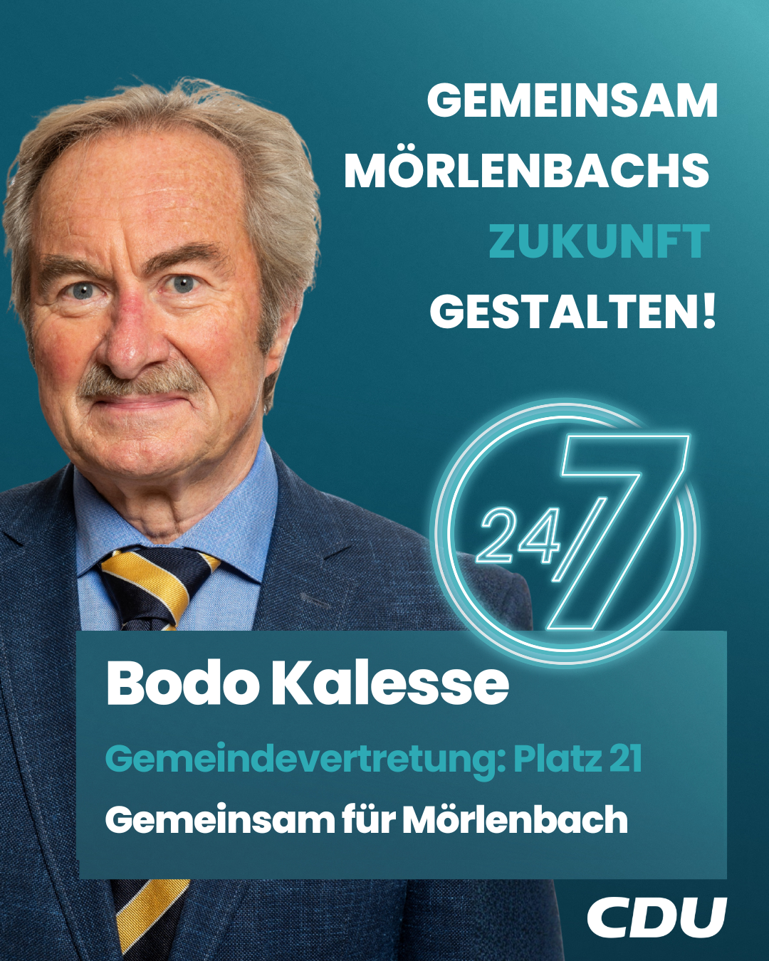 Gemeindevertretung Mörlenbach Listenplatz 21 - Bodo Kalesse
