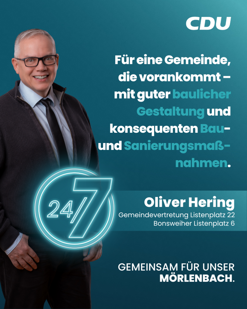 Gemeindevertretung Mörlenbach Listenplatz 22 - Oliver Hering