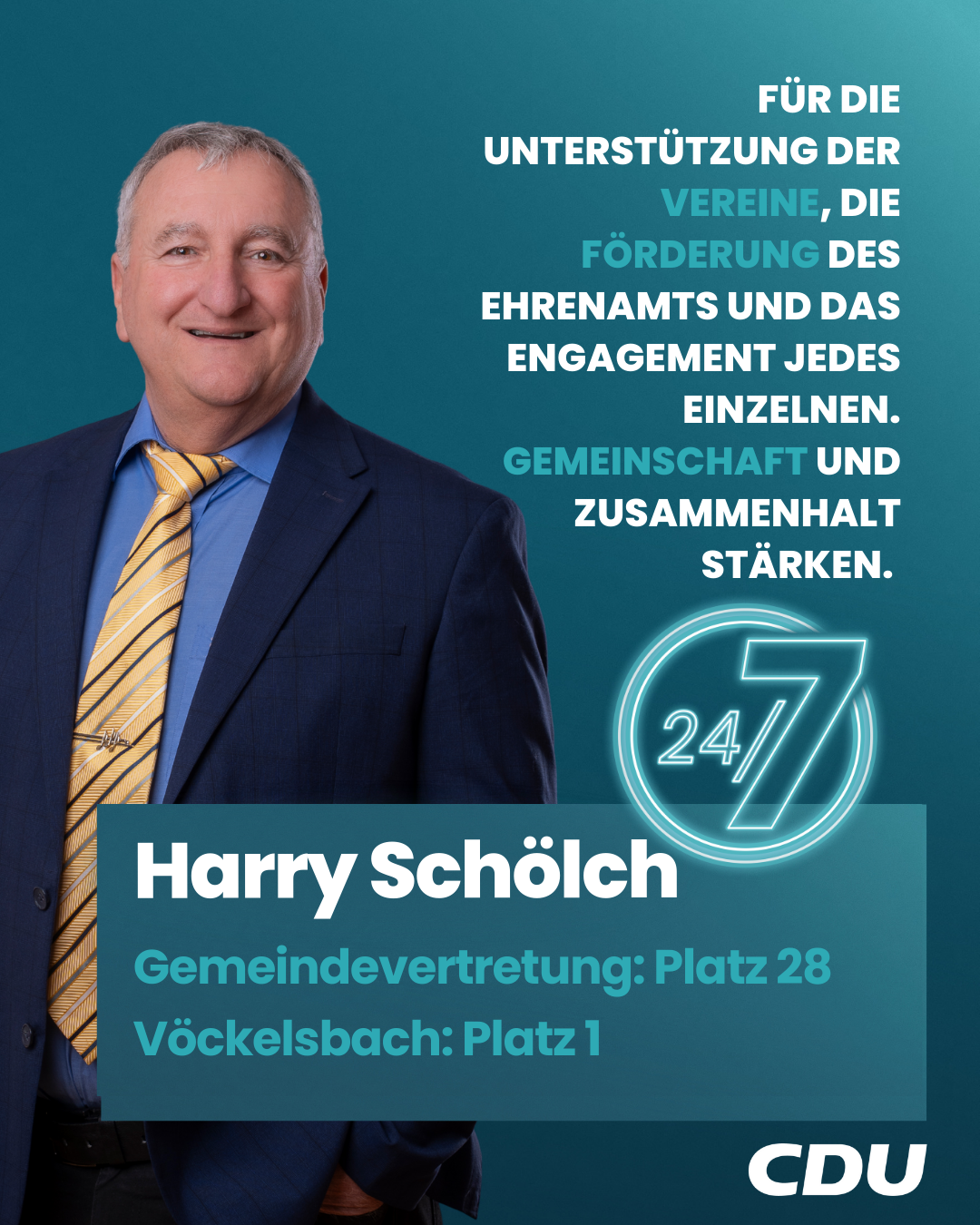 Gemeindevertretung Mörlenbach Listenplatz 28 - Harry Schölch