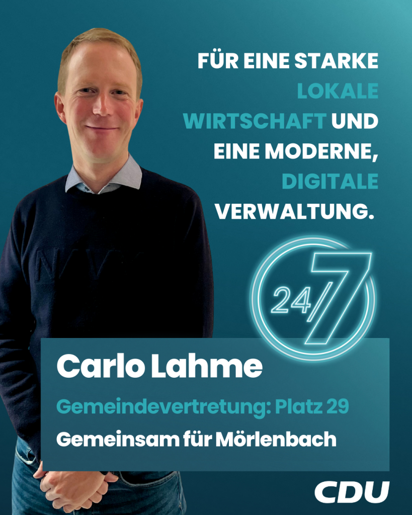 Gemeindevertretung Mörlenbach Listenplatz 29 - Carlo Lahme