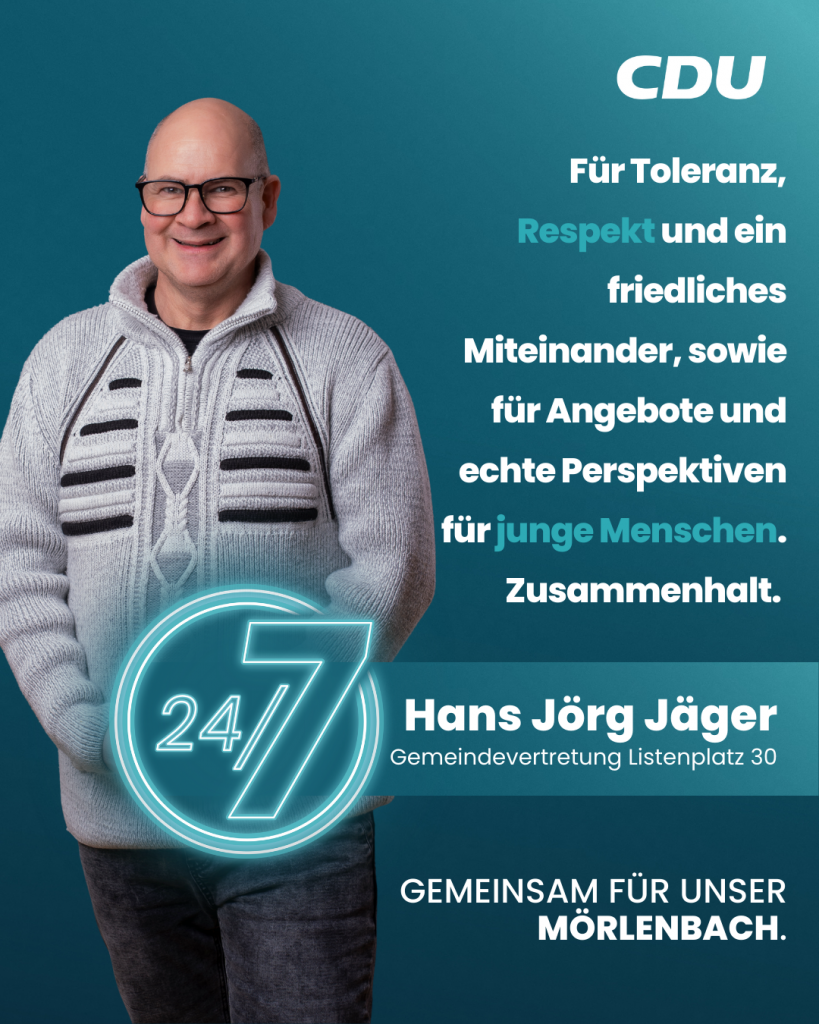Gemeindevertretung Mörlenbach Listenplatz 30 - Hans Jörg Jäger