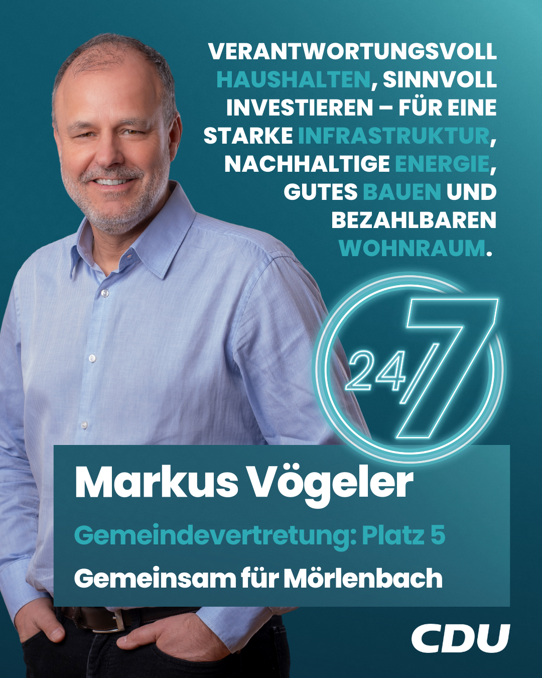 Gemeindevertretung Mörlenbach Listenplatz 5 - Markus Vögeler