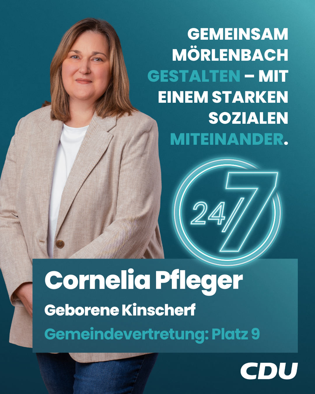 Gemeindevertretung Mörlenbach Listenplatz 9 - Cornelia Pfleger