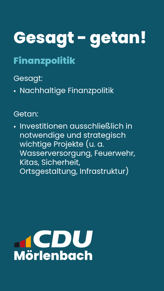 Mörlenbach Finanzpolitik