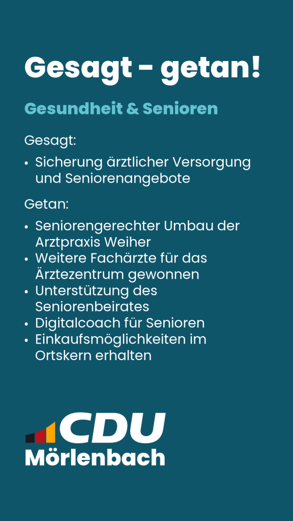 Mörlenbach Gesundheit und Senioren