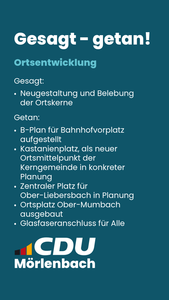 Mörlenbach Ortsentwicklung