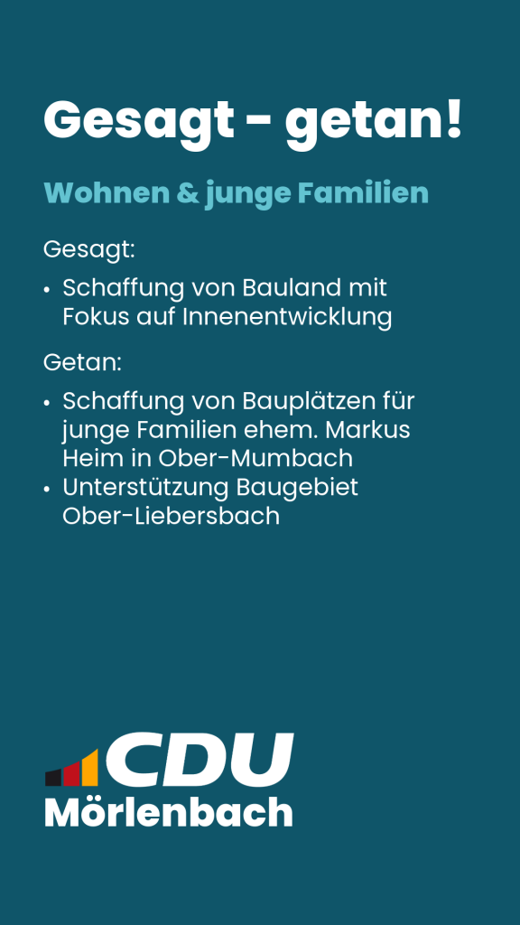 Mörlenbach wohnen und junge Familien