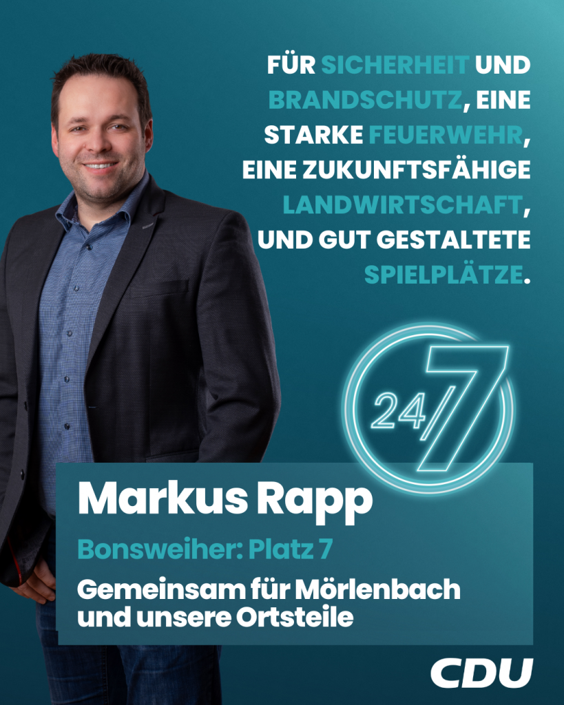 Ortsbeirat Bonsweiher Listenplatz 7 - Markus Rapp