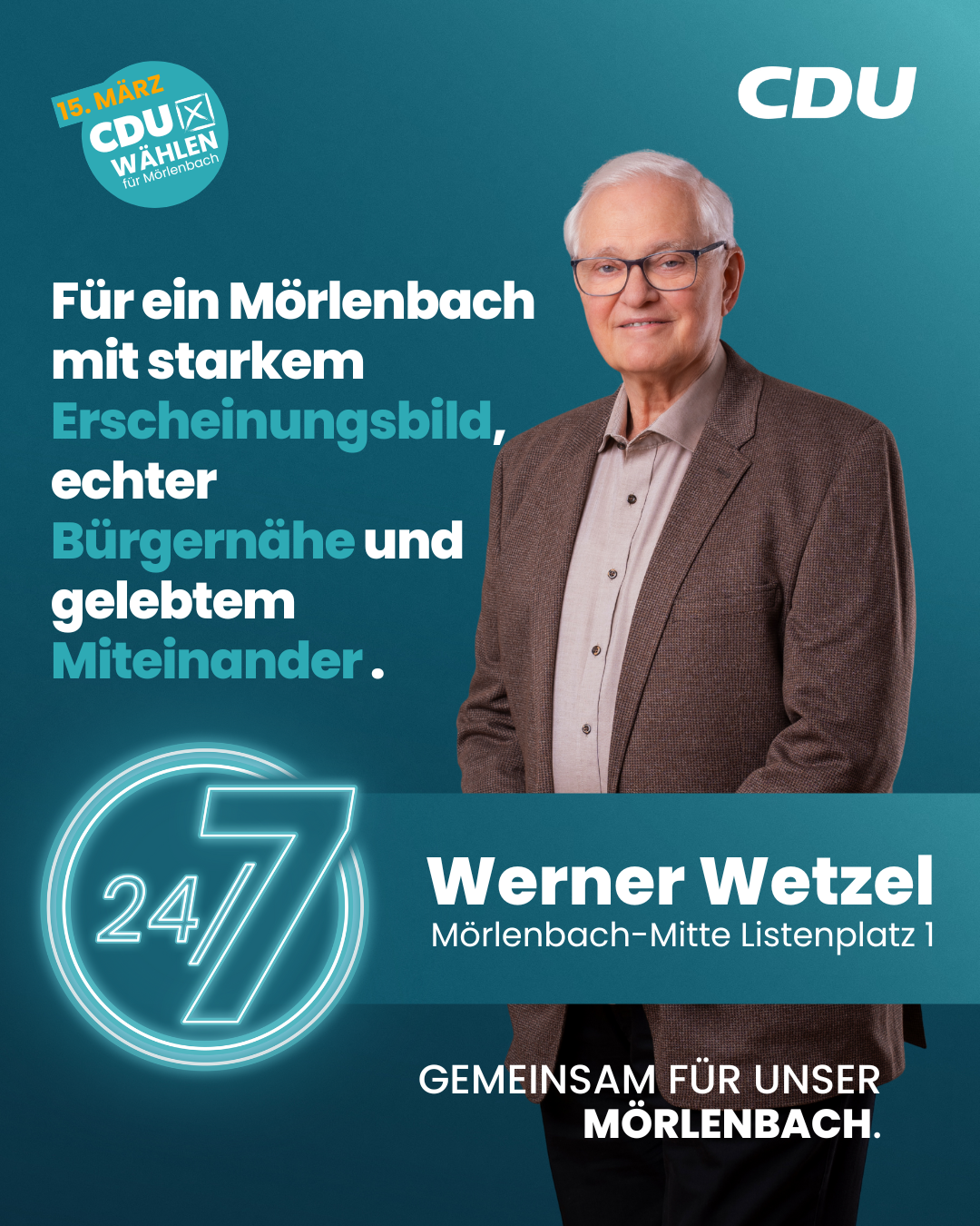 Ortsbeirat Mörlenbach-Mitte Listenplatz 1 - Werner Wetzel